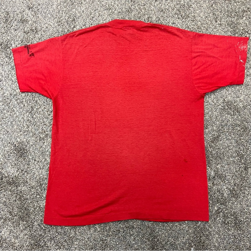 Vintage screen stars best shirt mens‎ XL red short sleeve single stitch Oktober - Picture 3 of 7